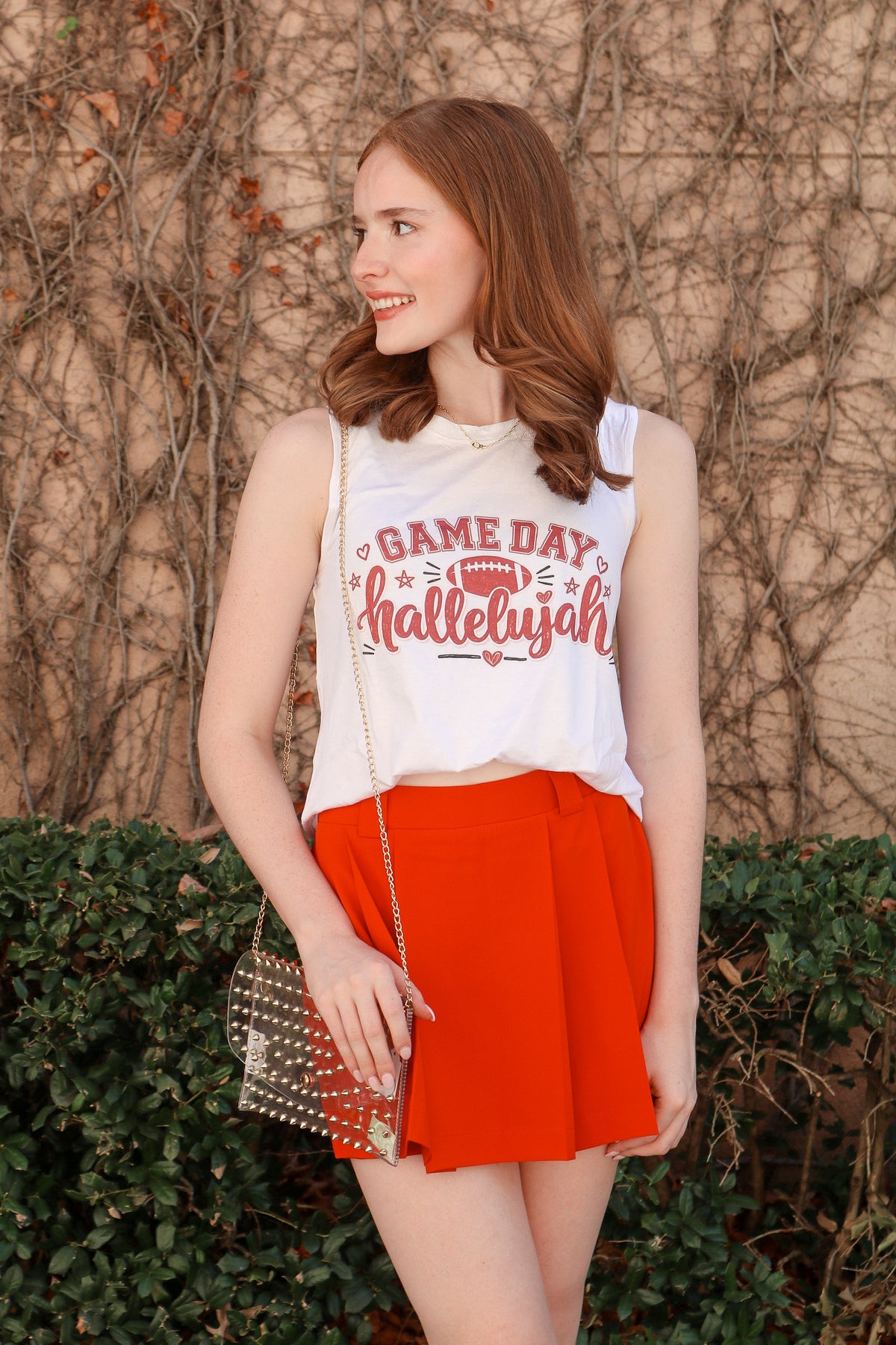 Game Day Hallelujah Graphic Muscle Tank