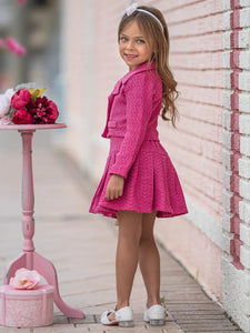 Little's Power Pose Pink Tweed Set