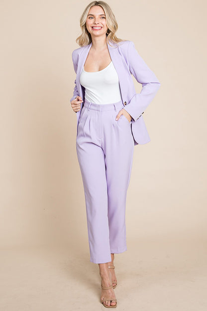 Lavender Blazer Suit Set