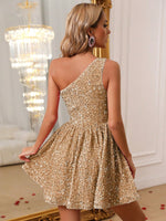 Load image into Gallery viewer, One Shoulder Sequin Mini
