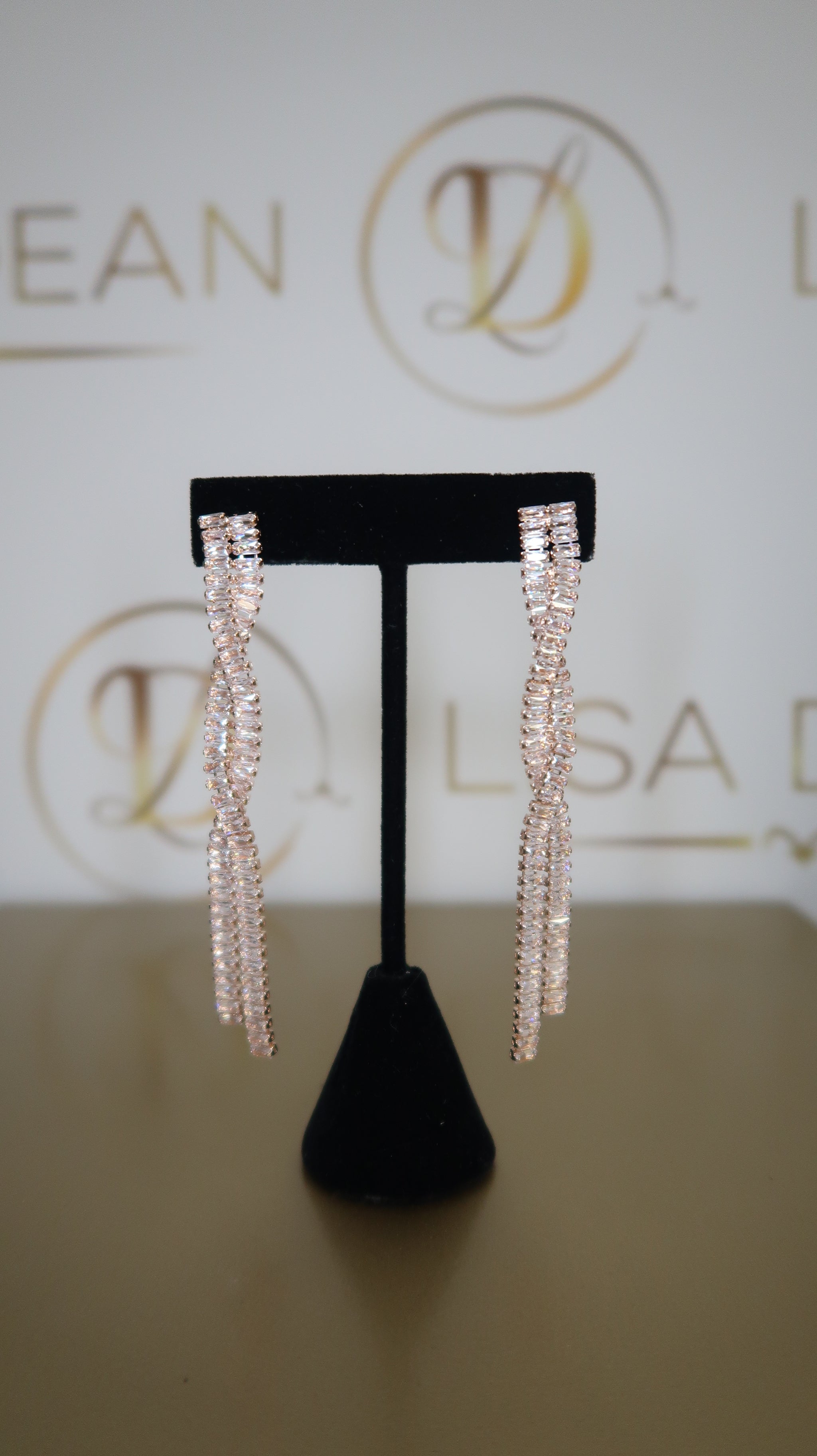 Braided Rose Gold Earrings