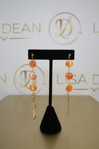 Gold Drop Chain Earrings