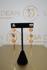 Load image into Gallery viewer, Gold Drop Chain Earrings
