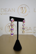 Load image into Gallery viewer, Iridescent Drop Rhinestone Earrings
