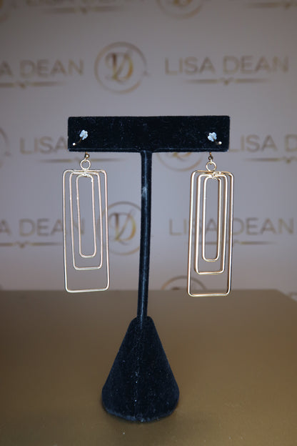 Gold Art Deco Earrings