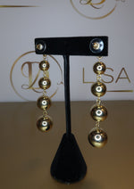 Load image into Gallery viewer, Gold Ball Drop Earrings
