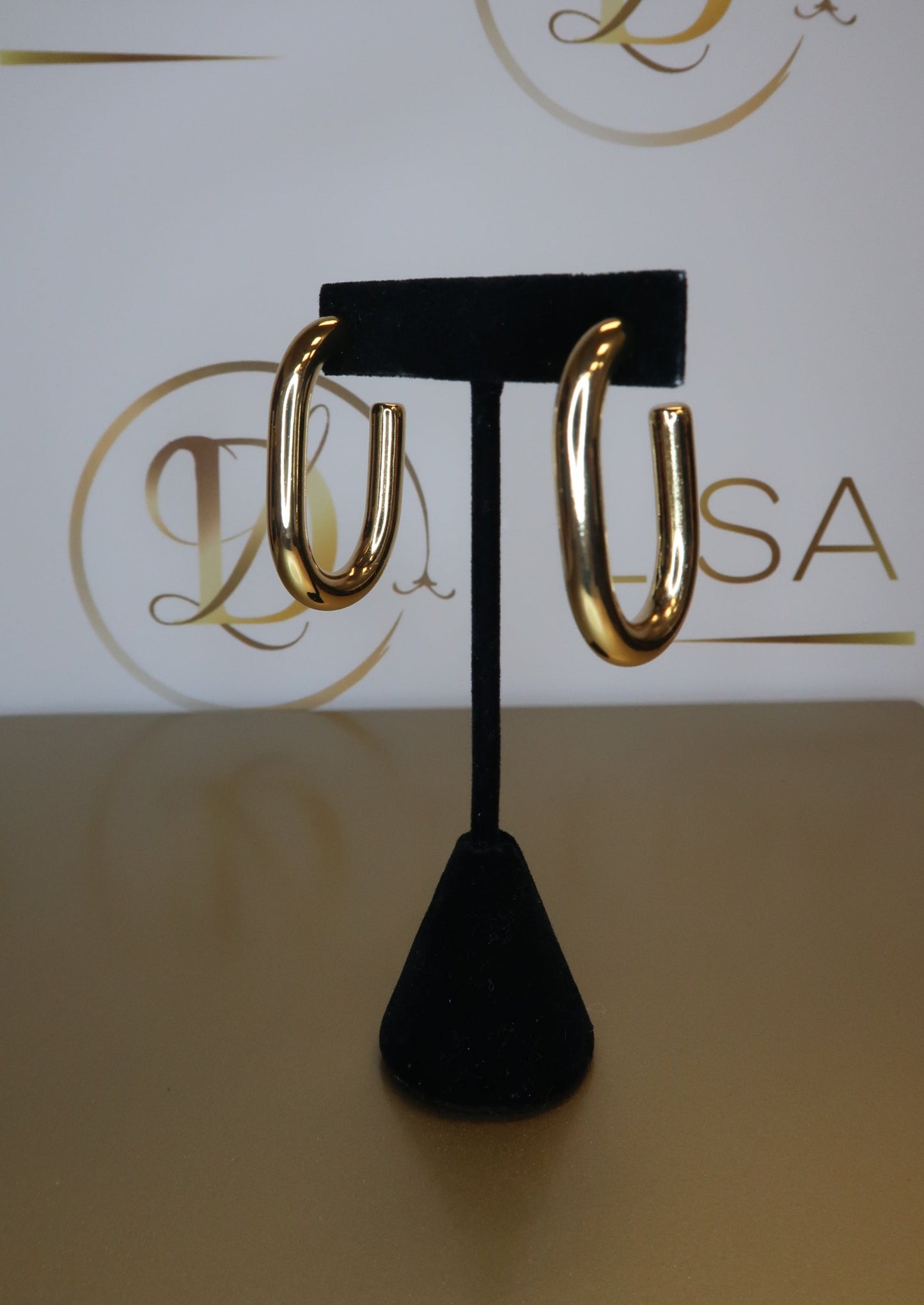 Gold Link Hoops