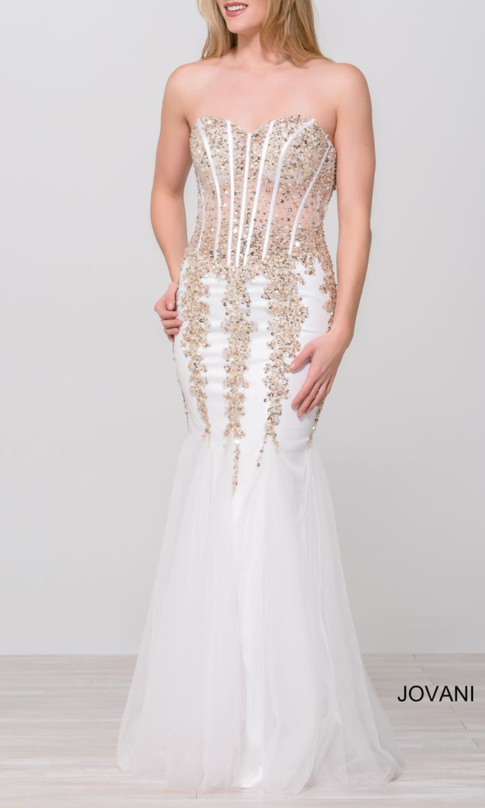 Jovani Embellished Corset Mermaid Gown 5908