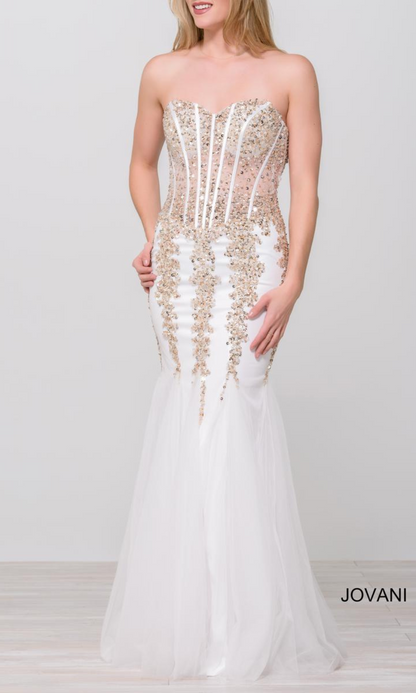 Jovani Embellished Corset Mermaid Gown 5908