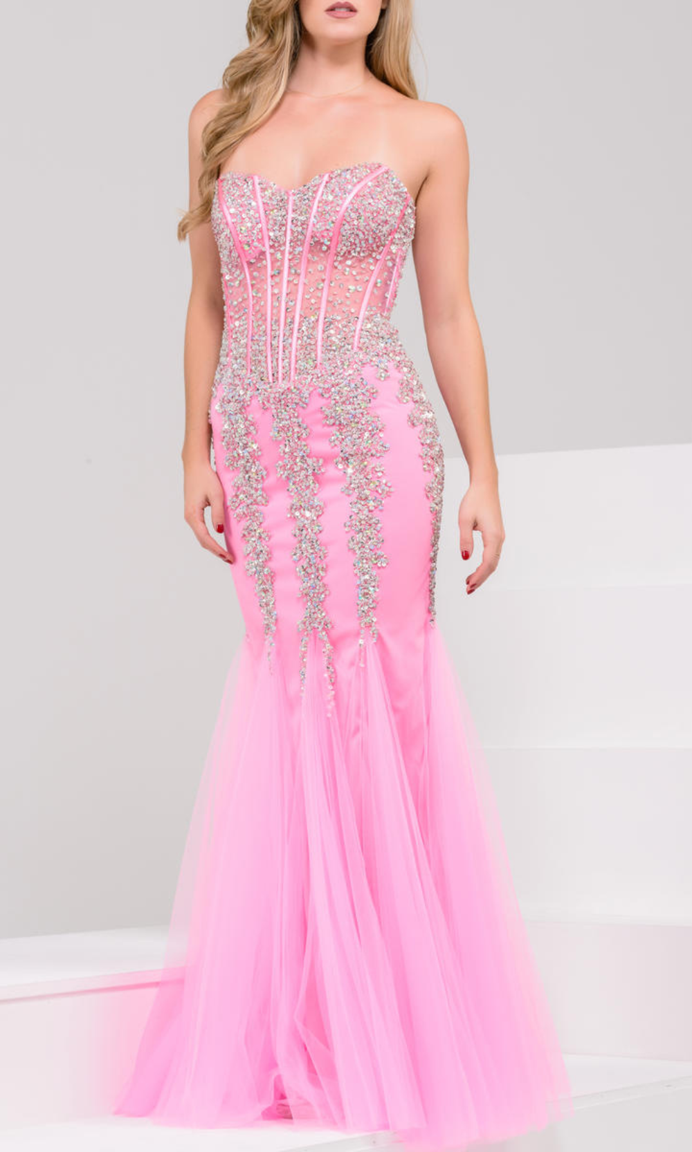 Jovani Embellished Corset Mermaid Gown 5908