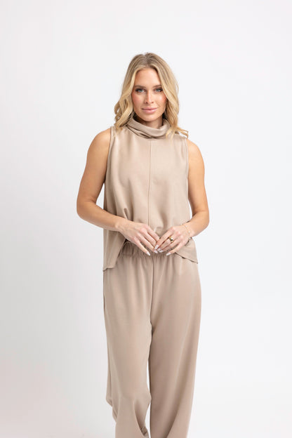 Kimmie Scuba Mockneck Top