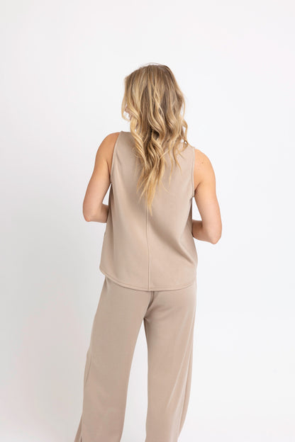 Kimmie Scuba Mockneck Top