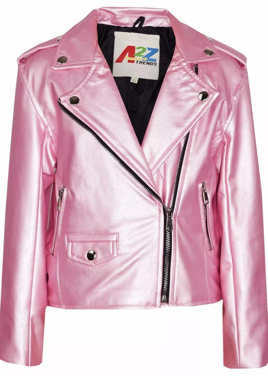 Little's Metallic Pink Moto Jacket