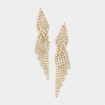 Pave Fringe Evening Earrings