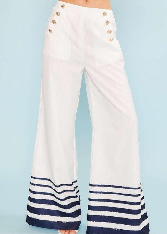 Sailor Striped Wide Leg Pant