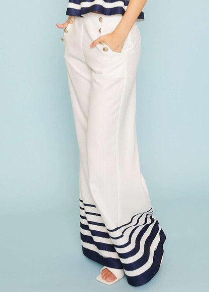 Sailor Striped Wide Leg Pant