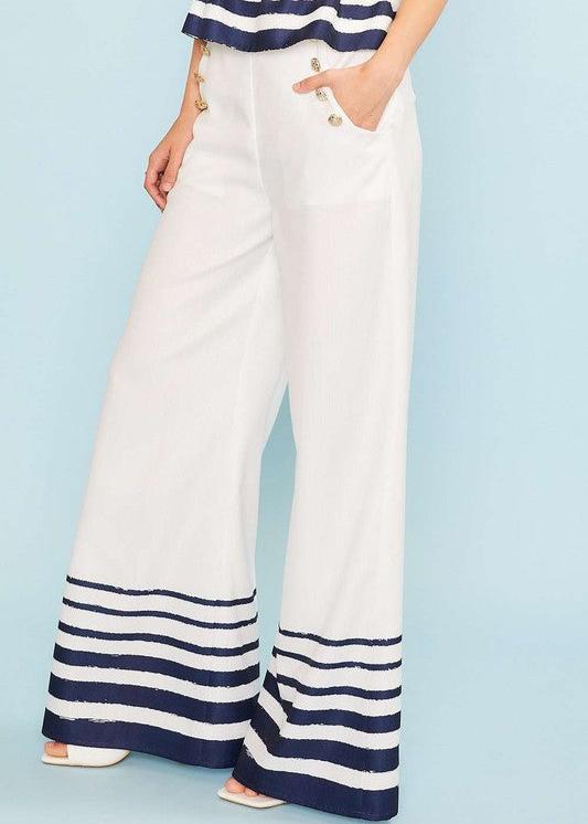 Sailor Striped Wide Leg Pant