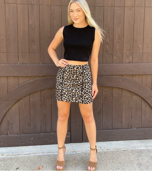 Leopard Print Skirt