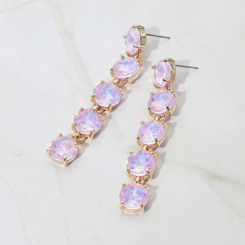Lavendar Opal Dangle Earrings