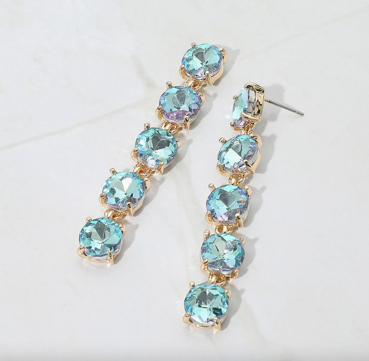 A.B. Blue Dangle Earrings