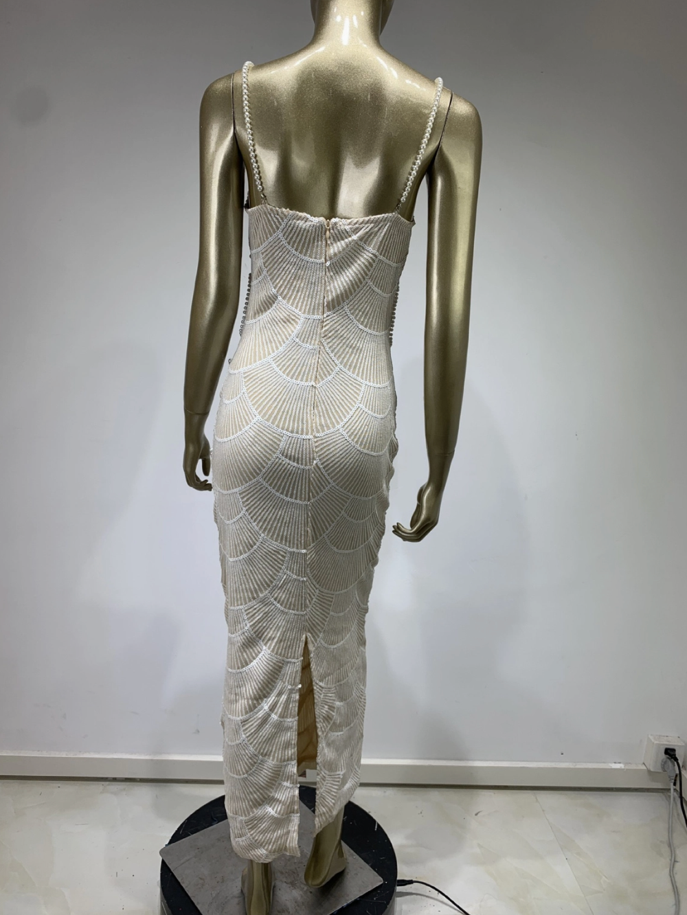 pearl sequin dress Pearl Sequin Cut-Out Midi – Lisa Dean Boutique