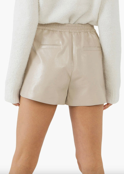 Shiny Faux Leather Shorts