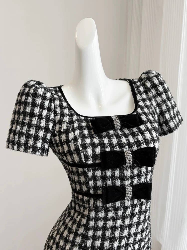 Edie Checker Tweed Mini