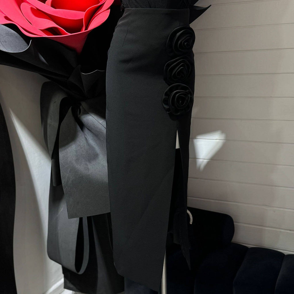 Irena Rosette Maxi Skirt