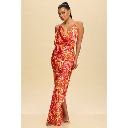 Layana Cowl Satin Maxi