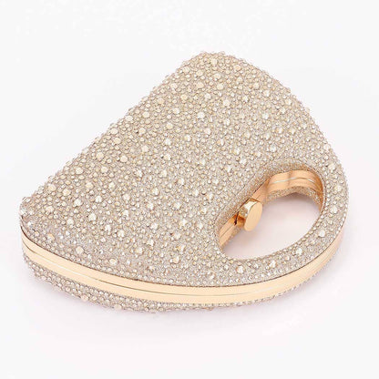 Rhinestone Glitter Hardside Clutch