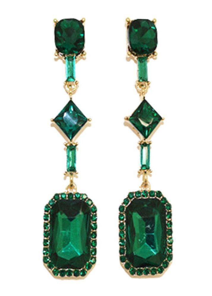 Radiant Royal CZ Drop Earrings