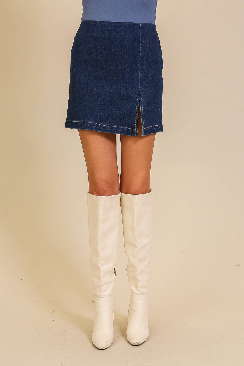 Rodeo Nights Stretchy Denim Skirt