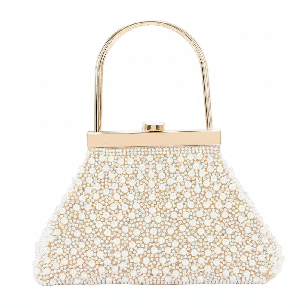 Chic Pearl Embellished Clutch
