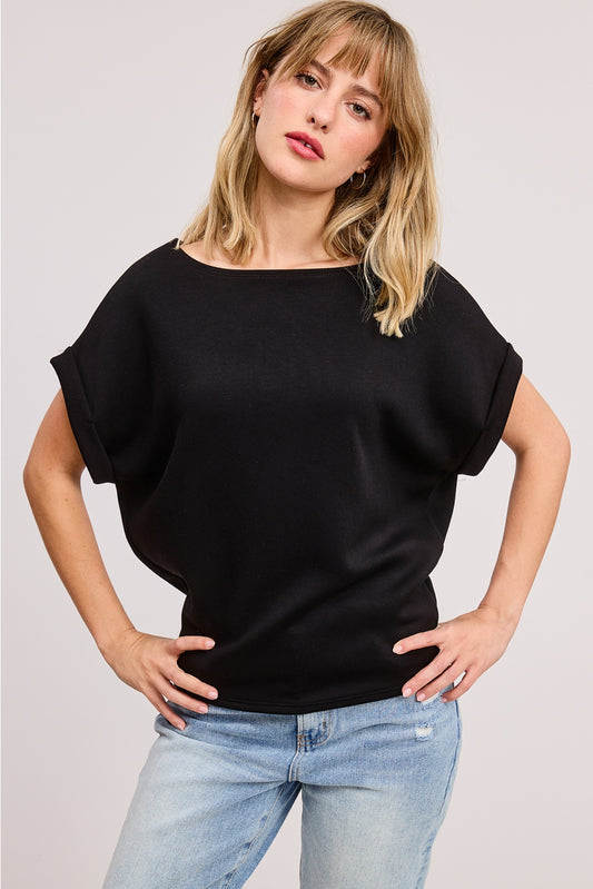 Lauren Scuba Dolman Top