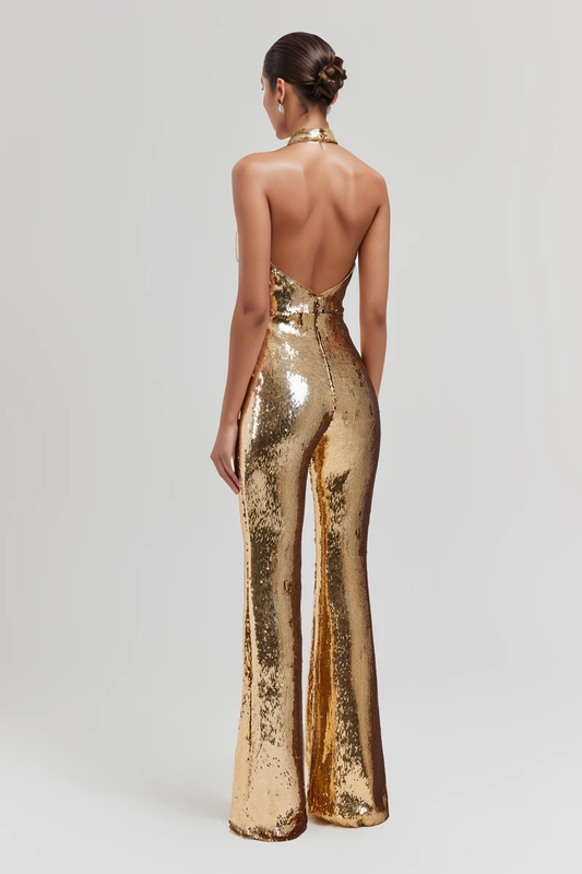 Cher Gold Sequin Jumpsuit