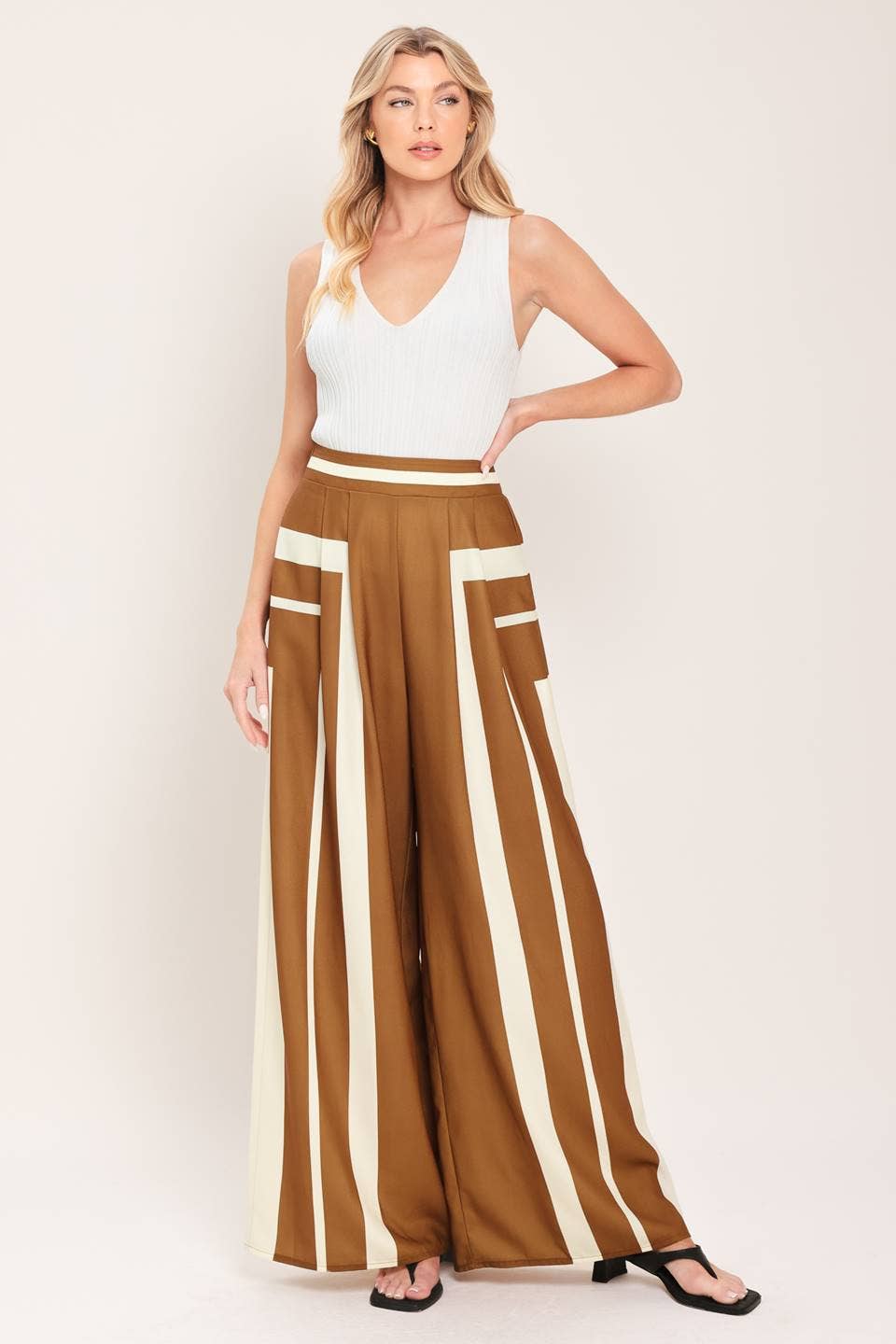 A printed woven top and pant set - IT14146-SET