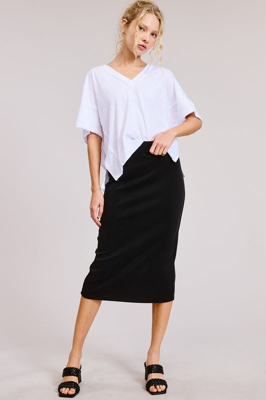 Scuba Midi Pencil Skirt