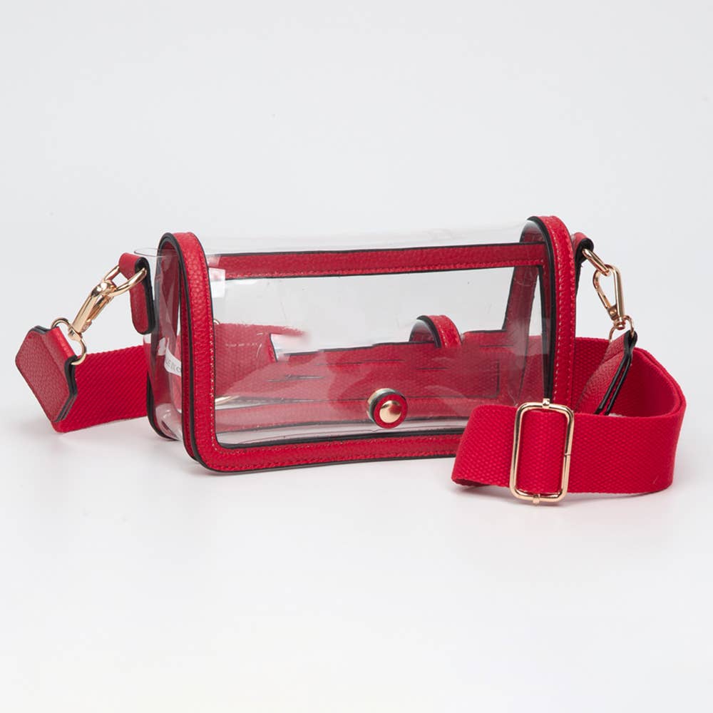 Transparent Flap Crossbody Bag