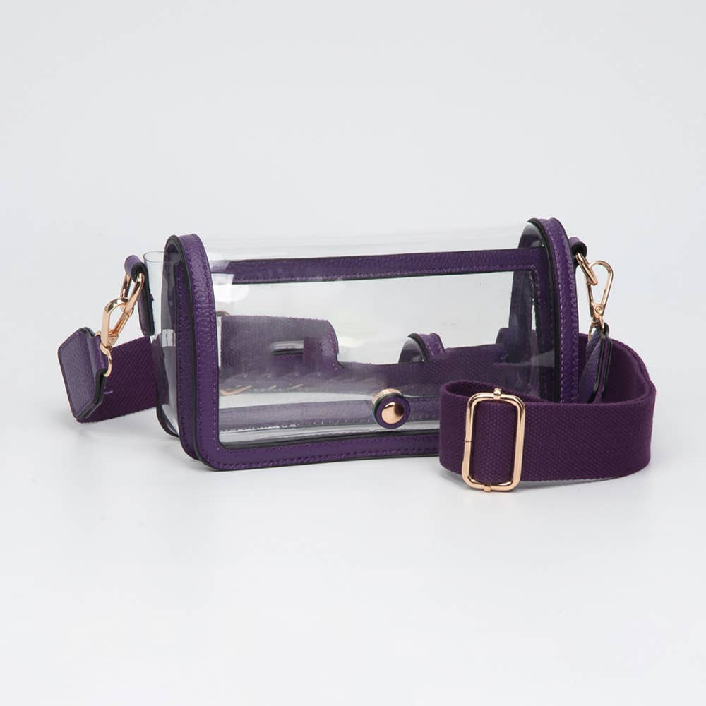 Transparent Flap Crossbody Bag