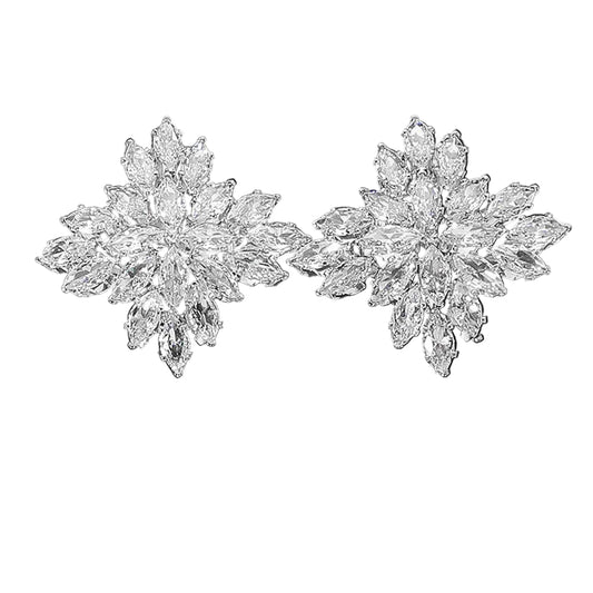 Marquise Stone Cluster Earrings
