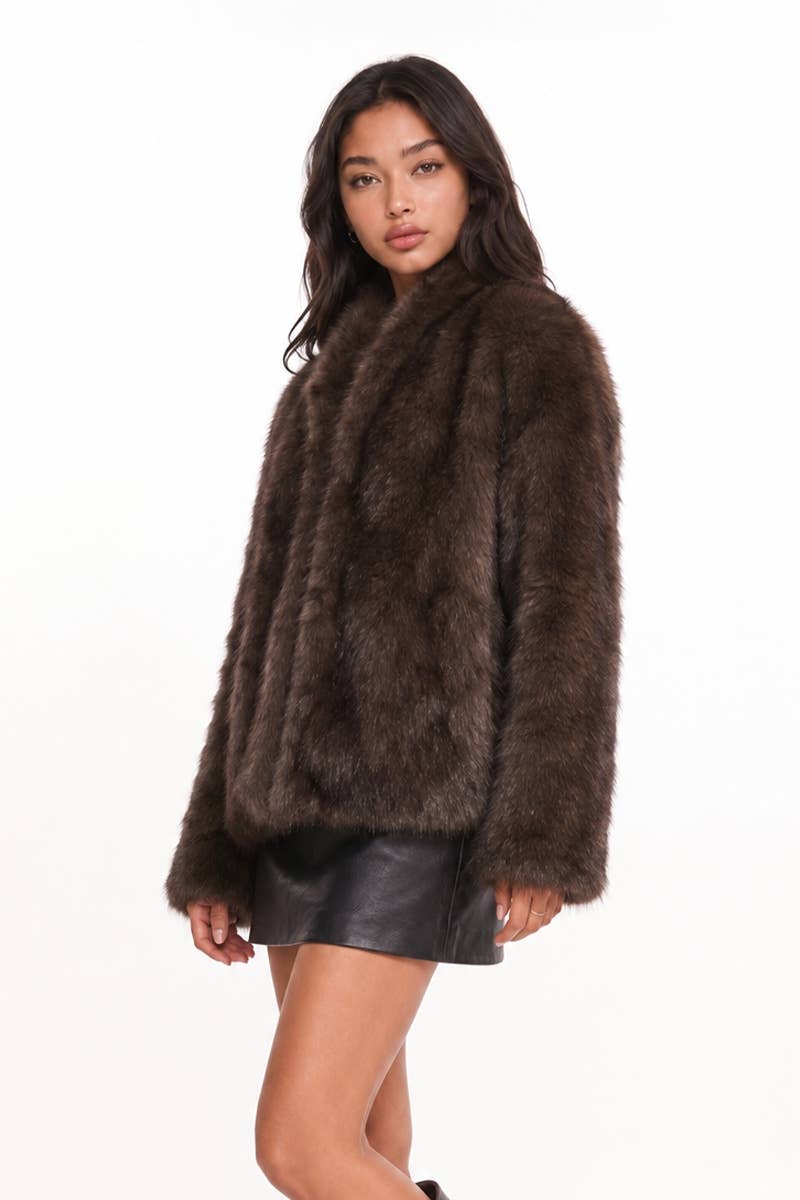 CHIC PLUSH FUR JACKET