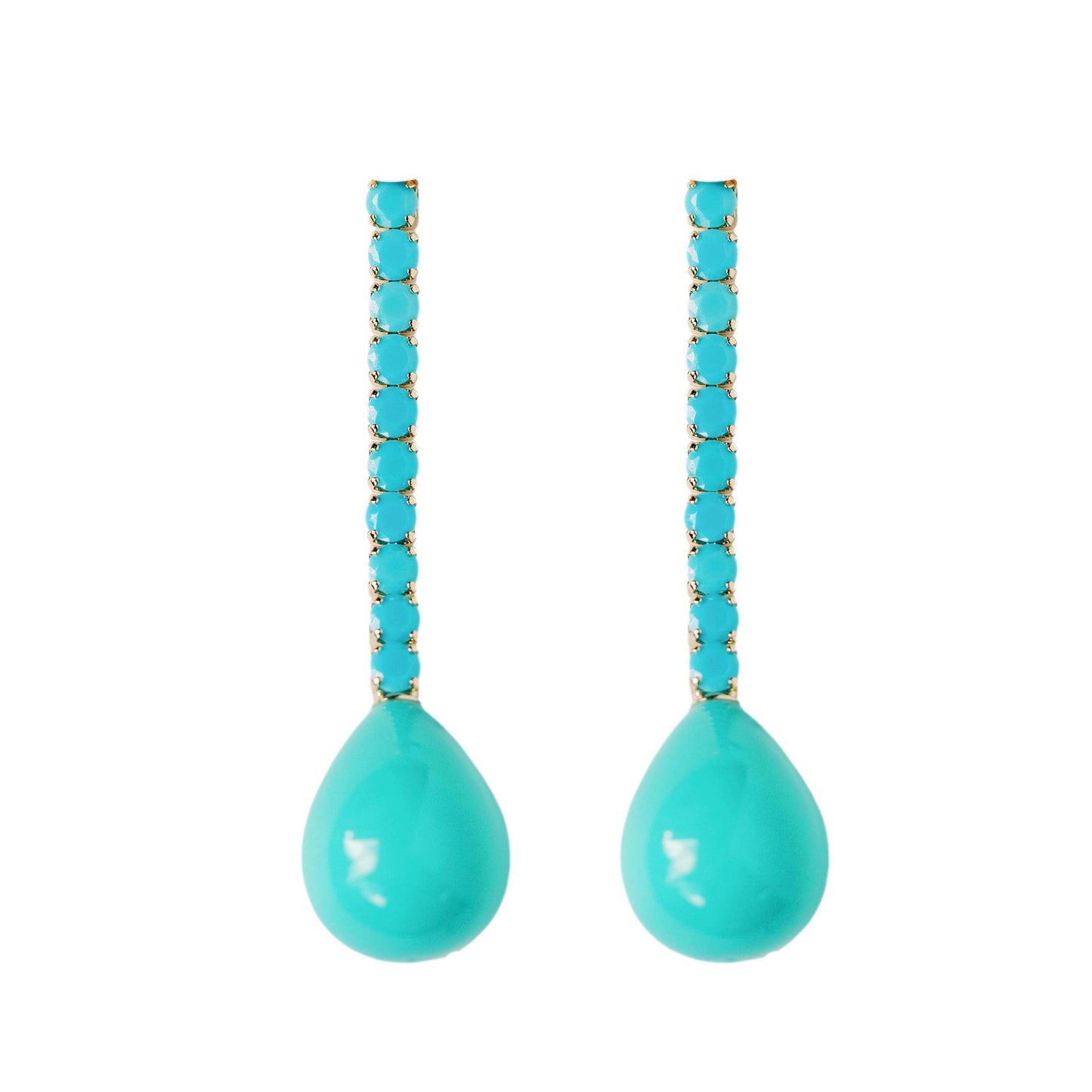 Turquoise Dangle Statement Earrings