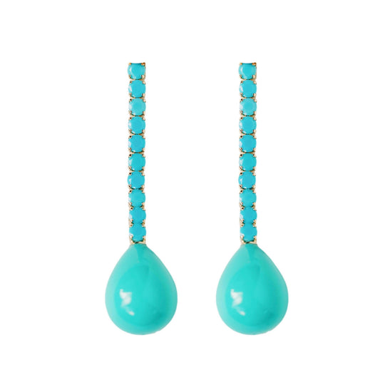 Turquoise Dangle Statement Earrings