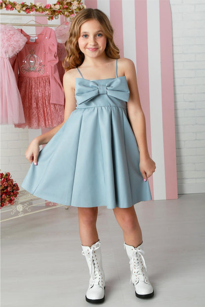 Little's Vegan Leather Bow dress