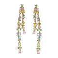 Pastel Multi Layered Duster Statement Earrings