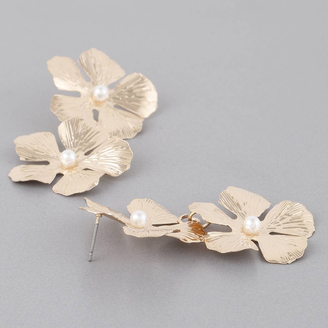 Twin Flower Drop Earrings
