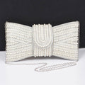 Pearl & Rhinestone Bow Clutch