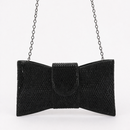 Rhinestone Bow Clutch