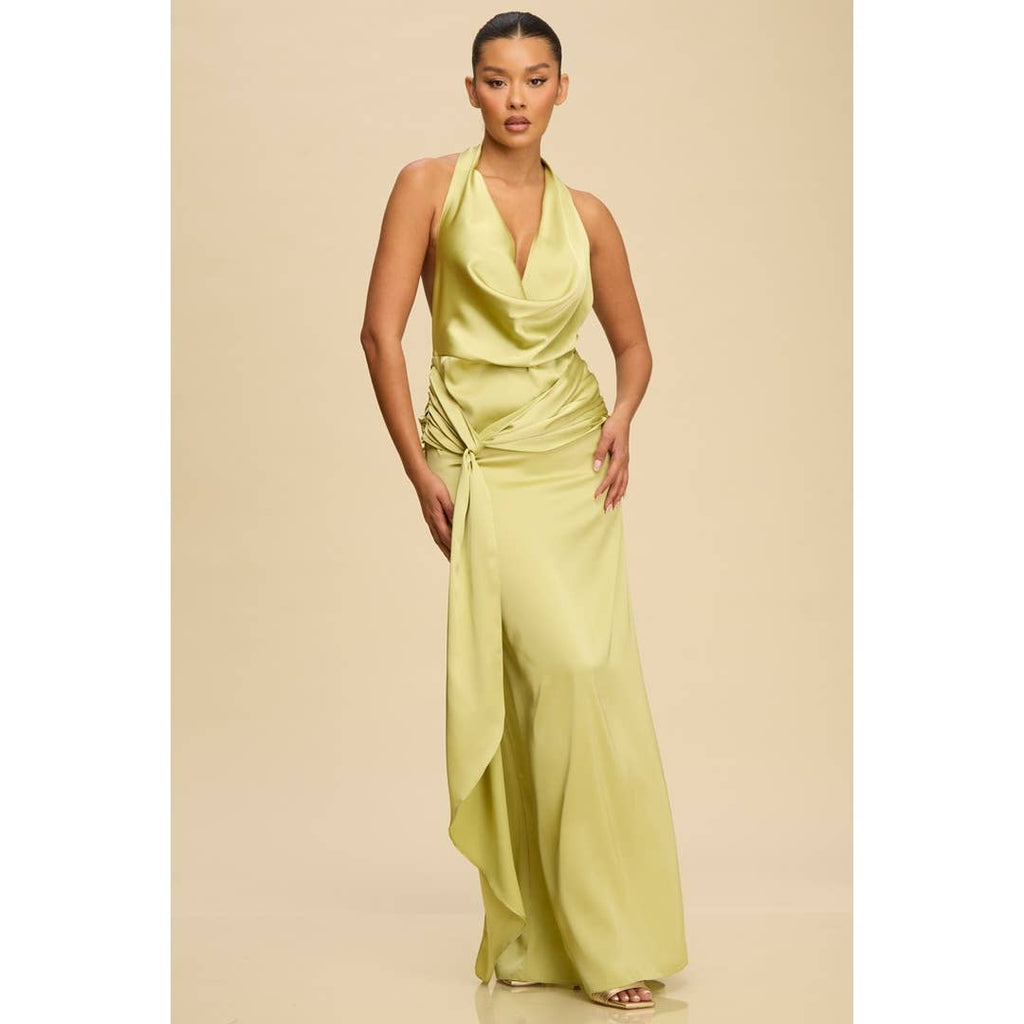 DRAPED MAXI DRESS