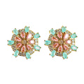Pastel Multi Sand Dollar Stud Earrings